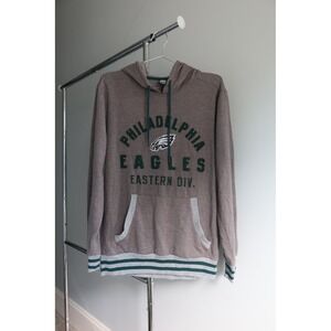 Philadelphia Eagles Hoodie Sweatshirt Mens Gray Green Pullover Eastern Div.